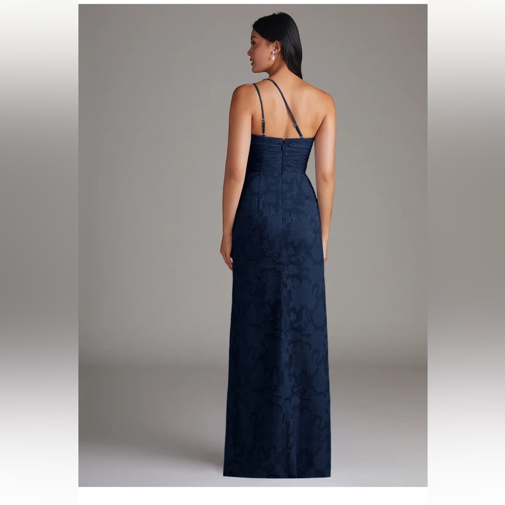 NWT azazie eren dress in navy floral burnout - Picture 3 of 4